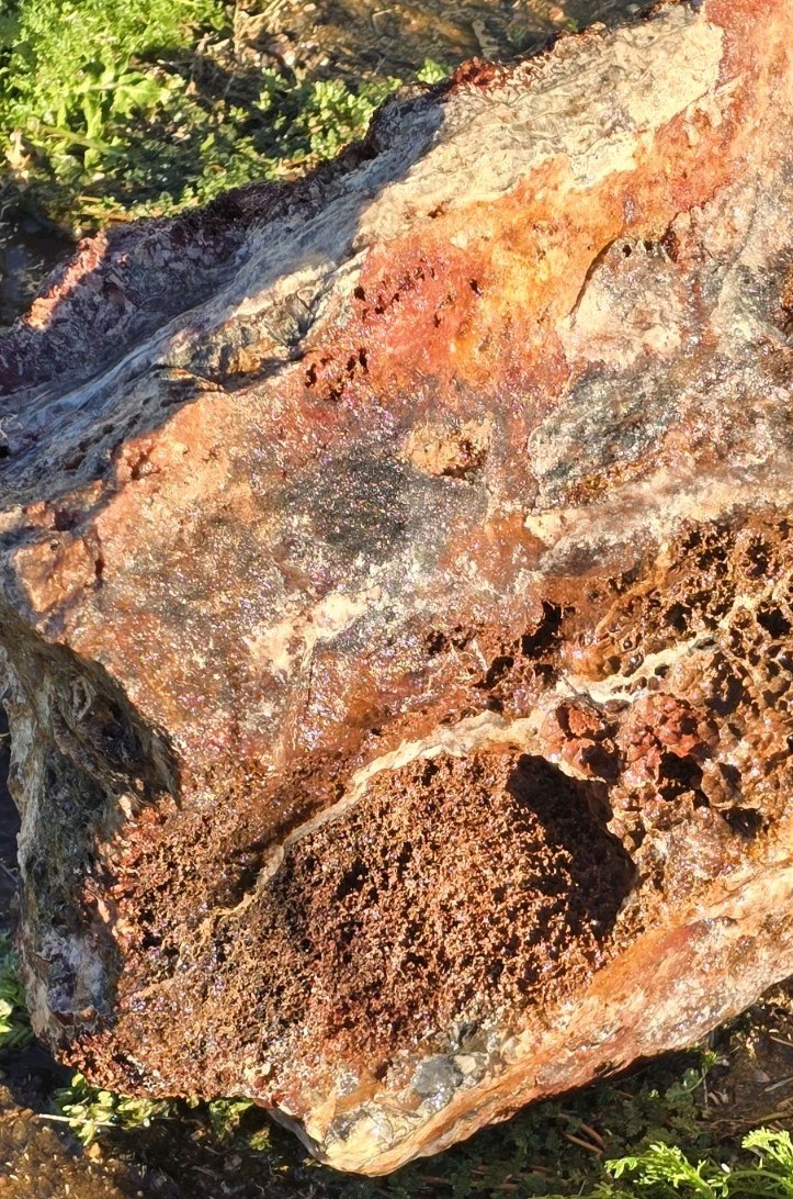 Large Heavy Raw Chunk Of Arizona Silver Copper Gold Ore Specimen 74.4 Lbs.