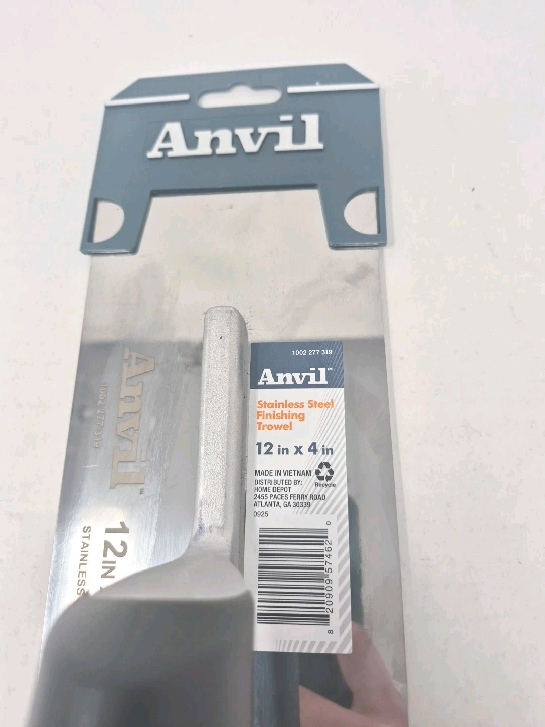 Anvil 12 In. X 4 In. Stainless Steel Finishing Trowel - New Open Box - See Desc.