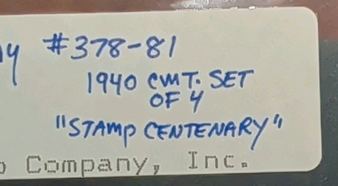 Paraguay 378-81 stamps on stamps 1940 set of four "Stamp Centenary"