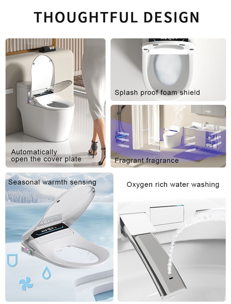 Electric Bidet Smart Toilet Seat- Elongated with Remote Control