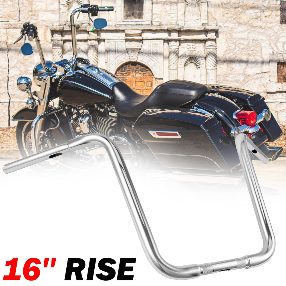 16" Rise Ape Hanger Handlebars For Harley Tour Softail Dyna Sportster Road King