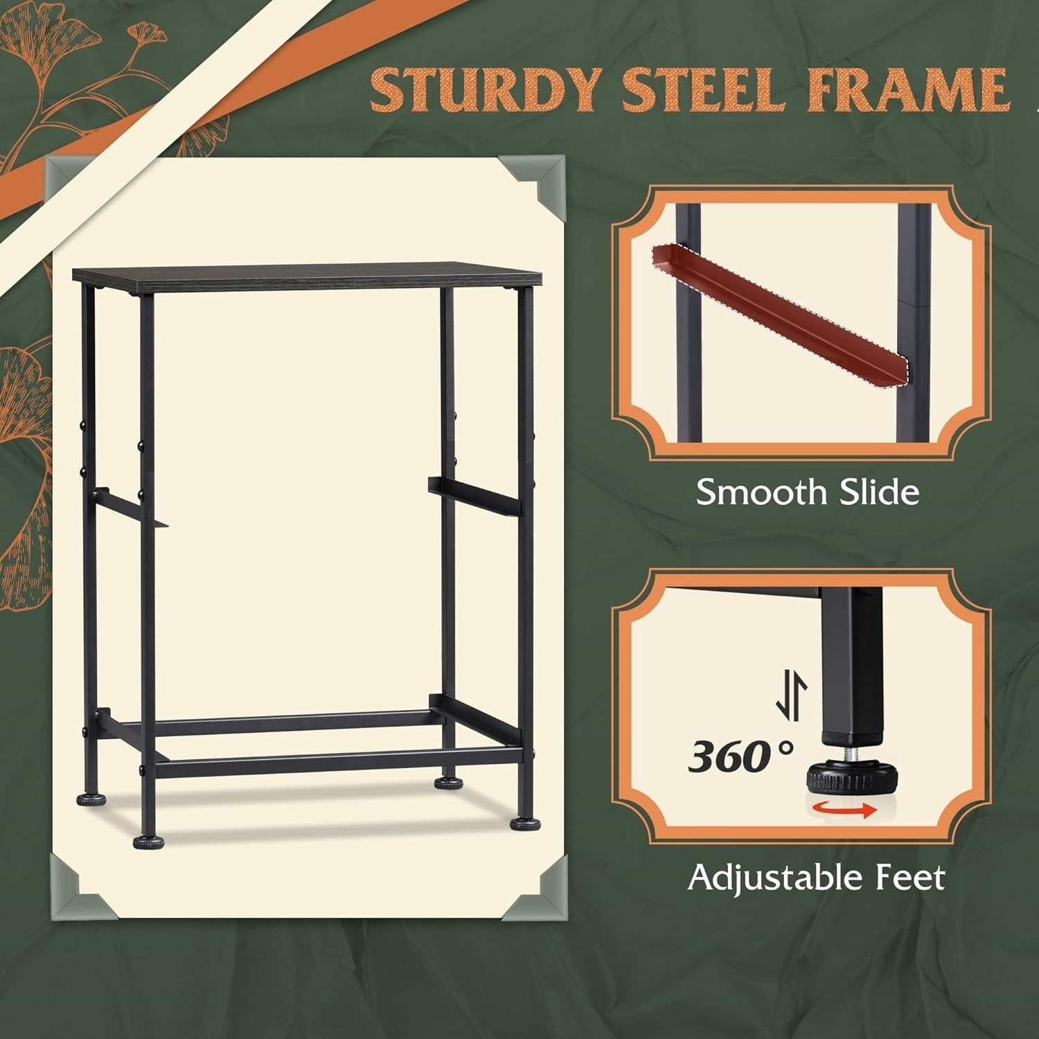 Night Stand, Small Dresser with Drawers, Dresser for Bedroom with 2 Fabric Dr...