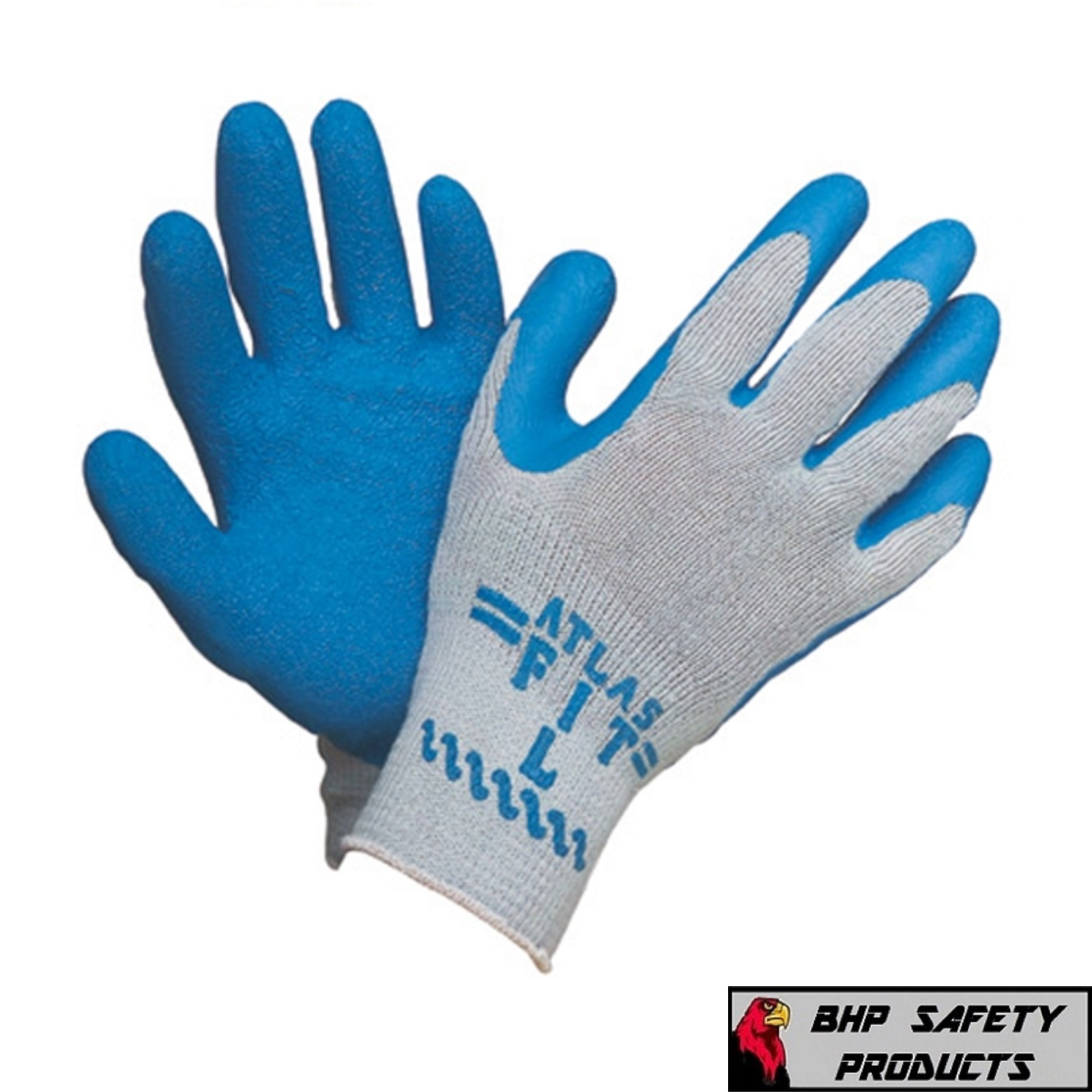 SHOWA ATLAS 300 LATEX RUBBER PALM DIPPED WORK GLOVES BLUE, GENERAL PURPOSE