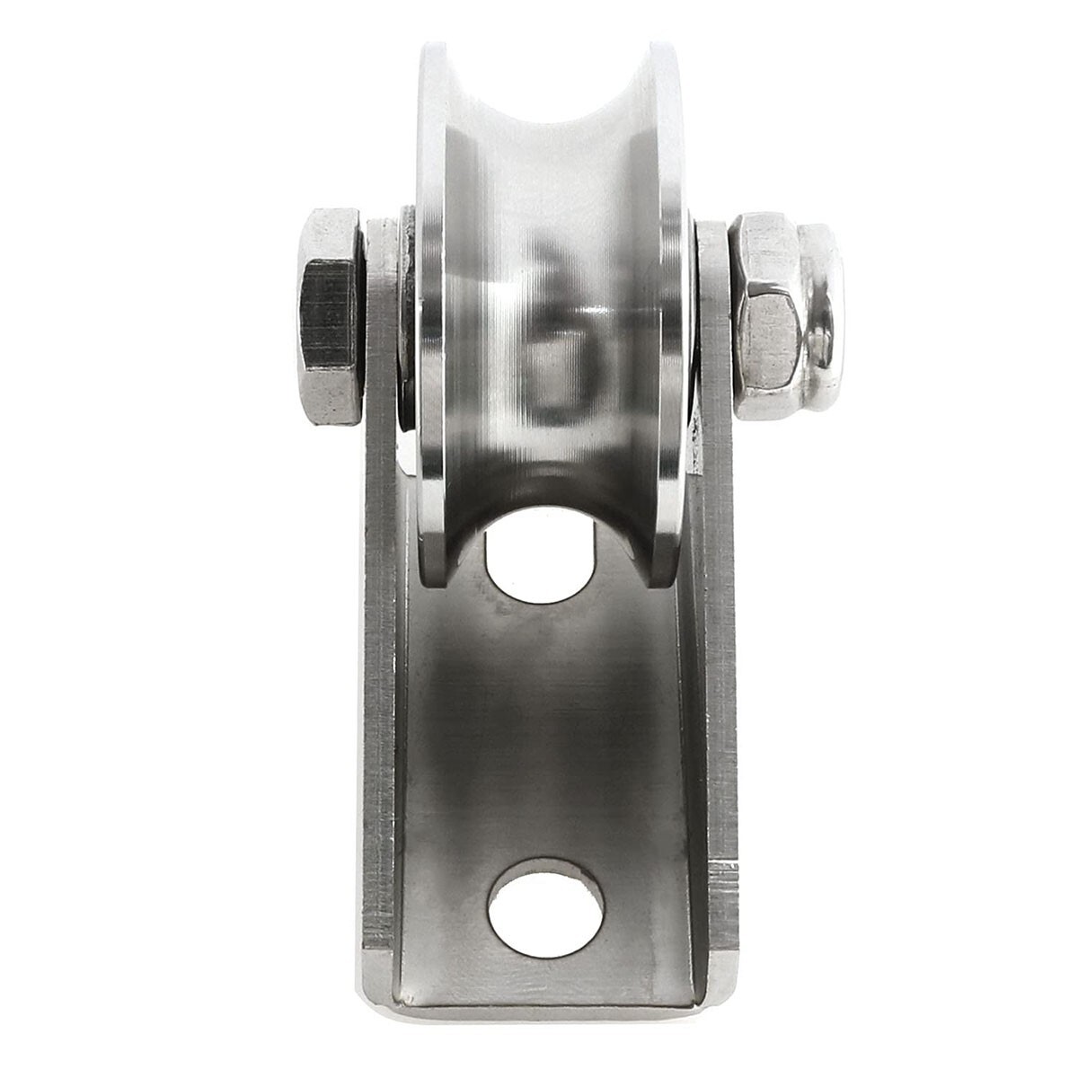 1Screw U Groove Wire Pulley Rope Pulley Stainless Steel Roller Rope Cable Silent