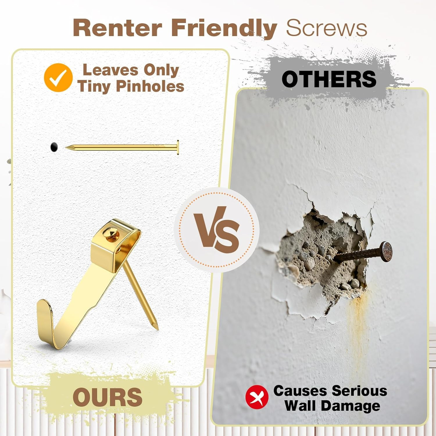 322Pcs Picture Hanging Kit, Professional Picture Hangers with Hooks, Nails, Wire