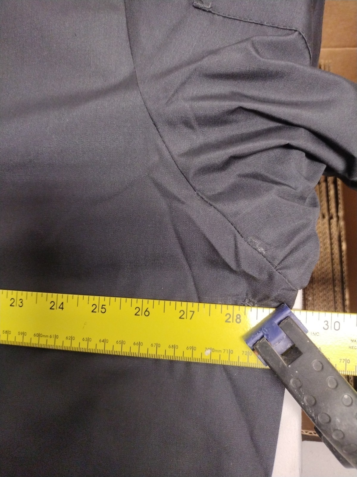 Happy Chef Black Grey 2XL Double Breasted Chefs Coat NWT snap button