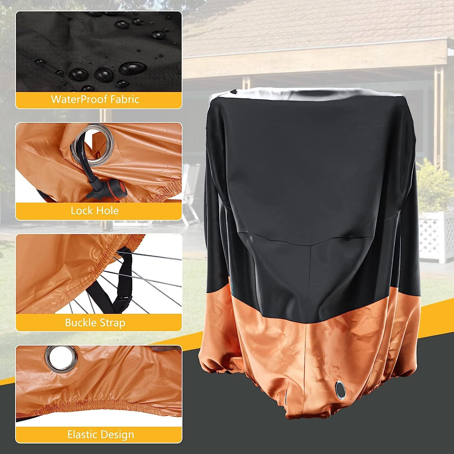 MOPHOTO Bike Cover Adult Tricycle Cover Waterproof Anti-UV Bicycle With CarryBag