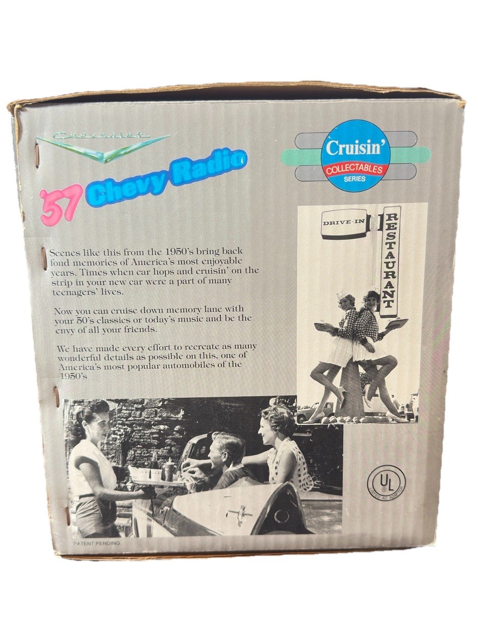 Vintage Randix Red '57 Chevy AM/FM Portable Stereo Cassette Player Radio