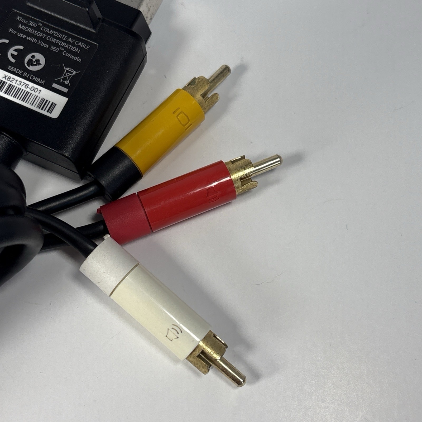 Genuine Official OEM Microsoft XBOX 360 Composite AV Cable X821376-001 Tested