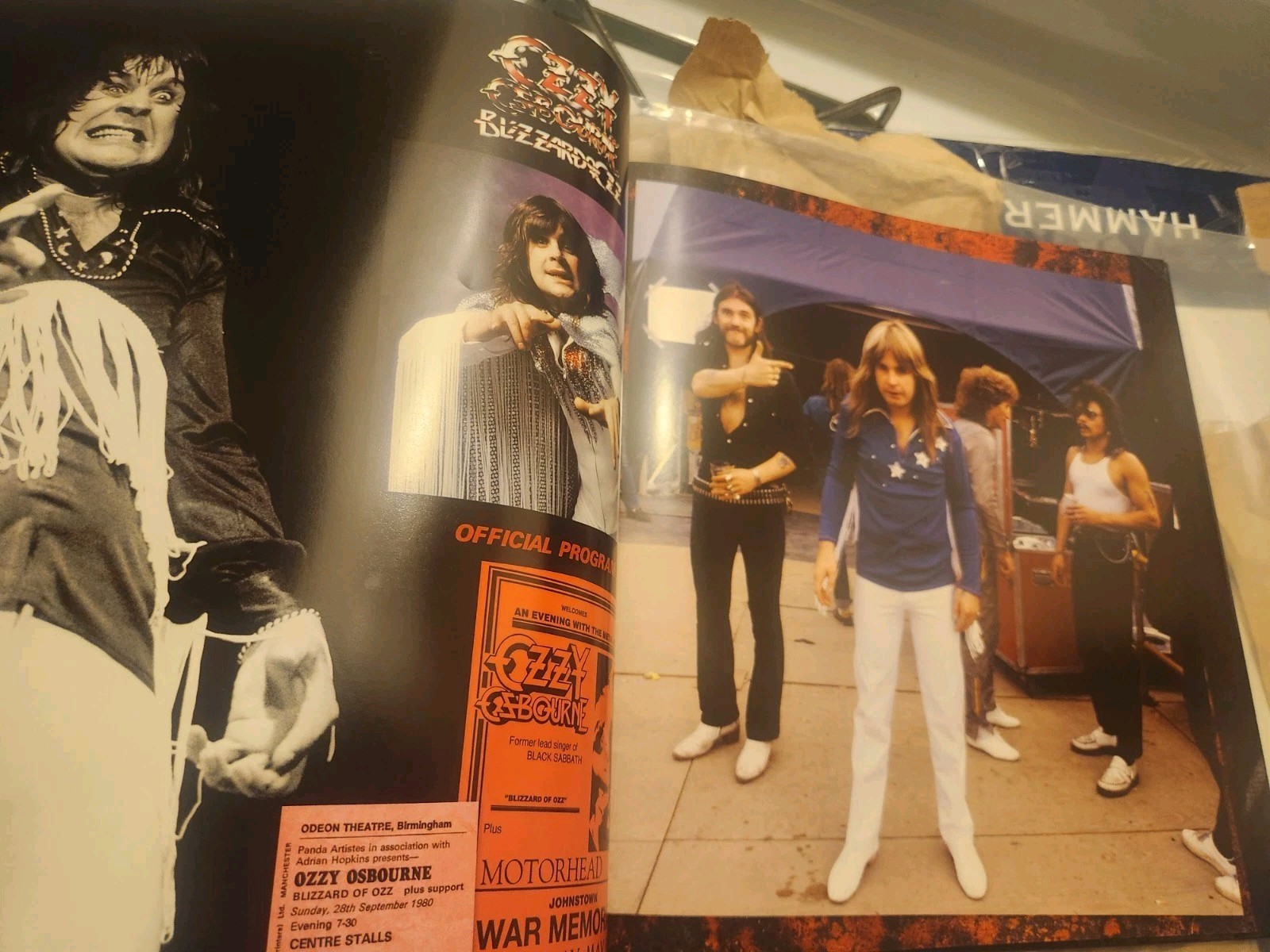 RANDY RHOADS OZZY OSBOURNE LARGE BLIZZARD OF OZZ ERA 88 PAGE COFFEE TABLE BOOK