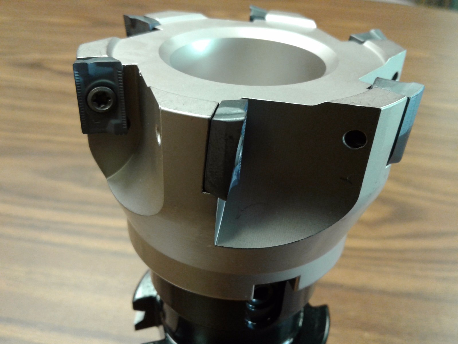 3" 90 degree indexable face shell mill,face milling cutter APKT w. CAT40 arbor