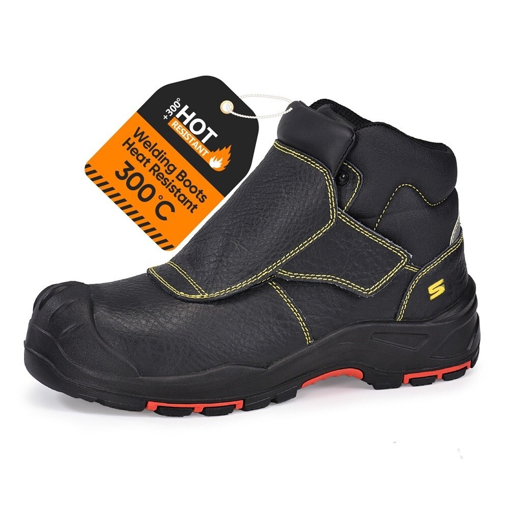 Welding Boots for Men-Toe Safety Fire Resistant 300C Anti-nail and Electric Safe