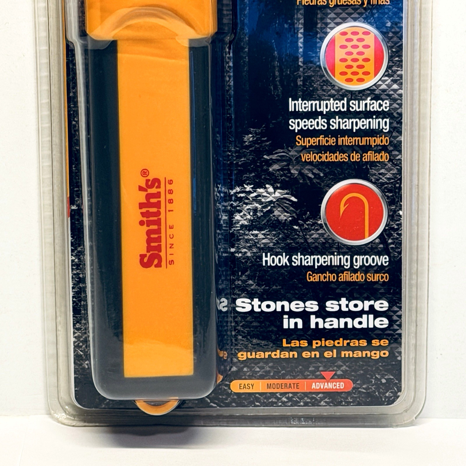 Smith's DCS4 Diamond Combination Sharpener 4" Coarse Fine Grits Hook Sharpener