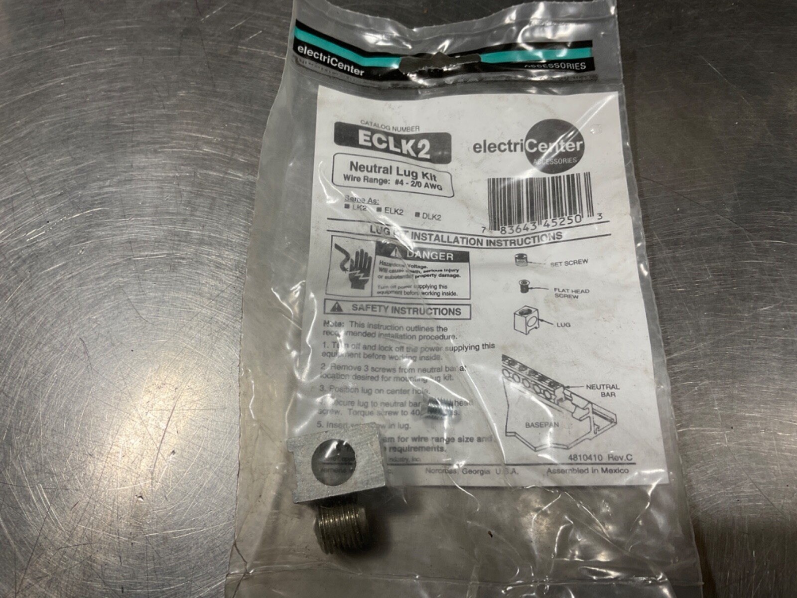 Siemens electriCenter ECLK2 #4-2/0 Neutral Lug Kit For Load Center NEW