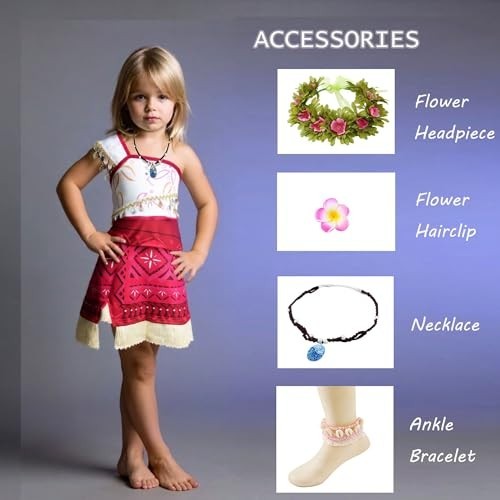 Girls' Princess Dress Up Costume - Ocean Adventure Party Outfit with Accessories