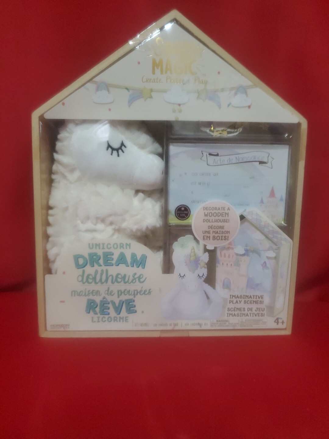 Story Magic Plush Unicorn Dream Dollhouse Set Decorate Create Pretend Play 4+