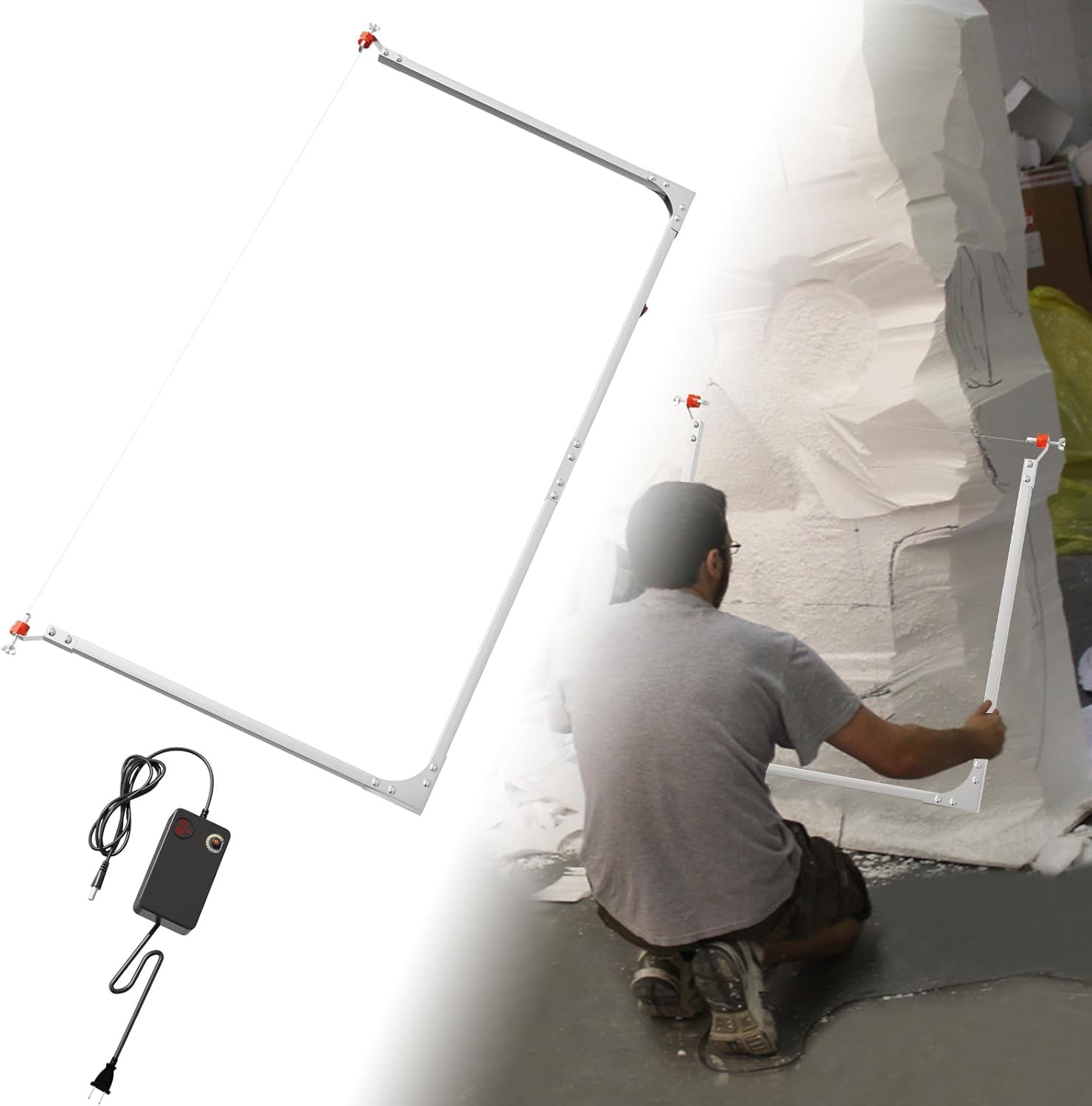 Adjustable  4FT Hot Wire Foam Cutter with Adjustable Multi-Heat Power Supply