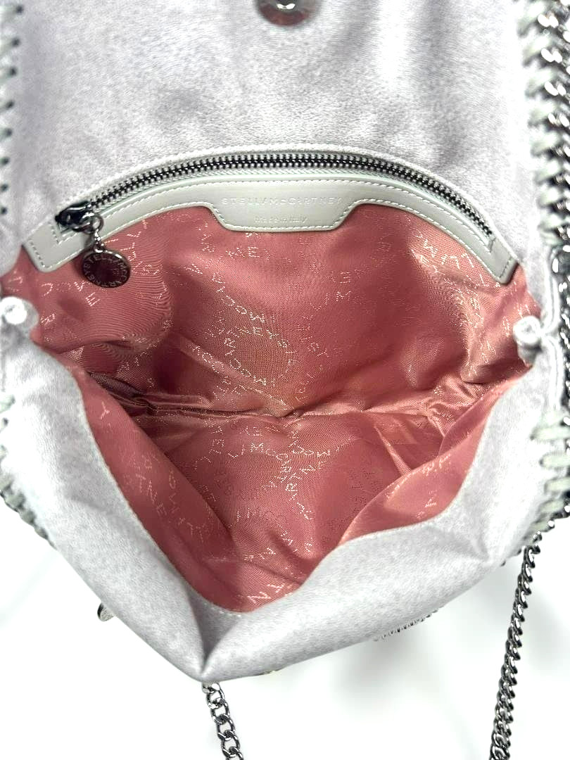 Stella McCartney Falabella Mini Gray Silver Women Tote Bag Shoulder Bag 129404