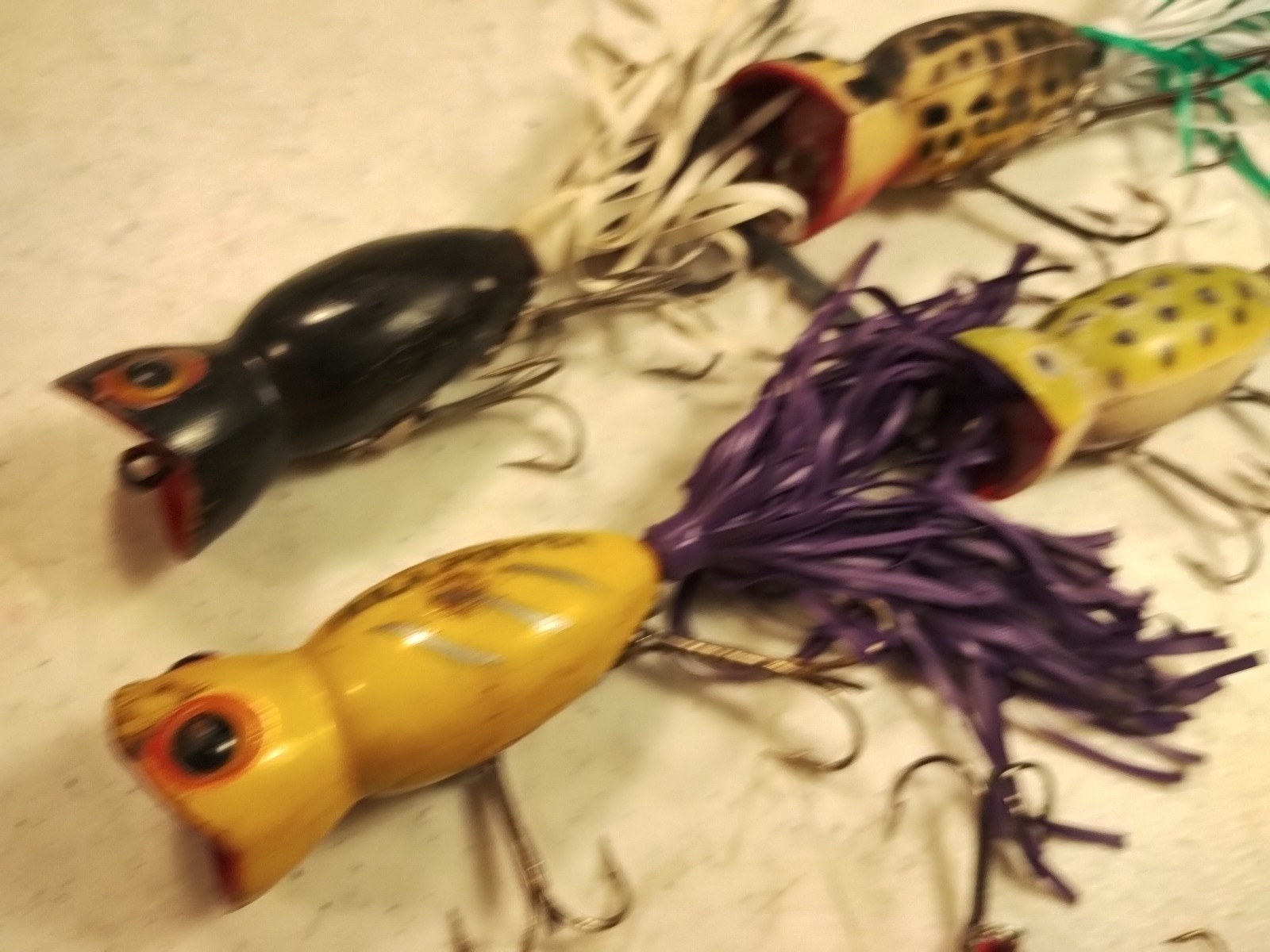 Lot of 9 Hula Popper & Crankbait Fishing Lures