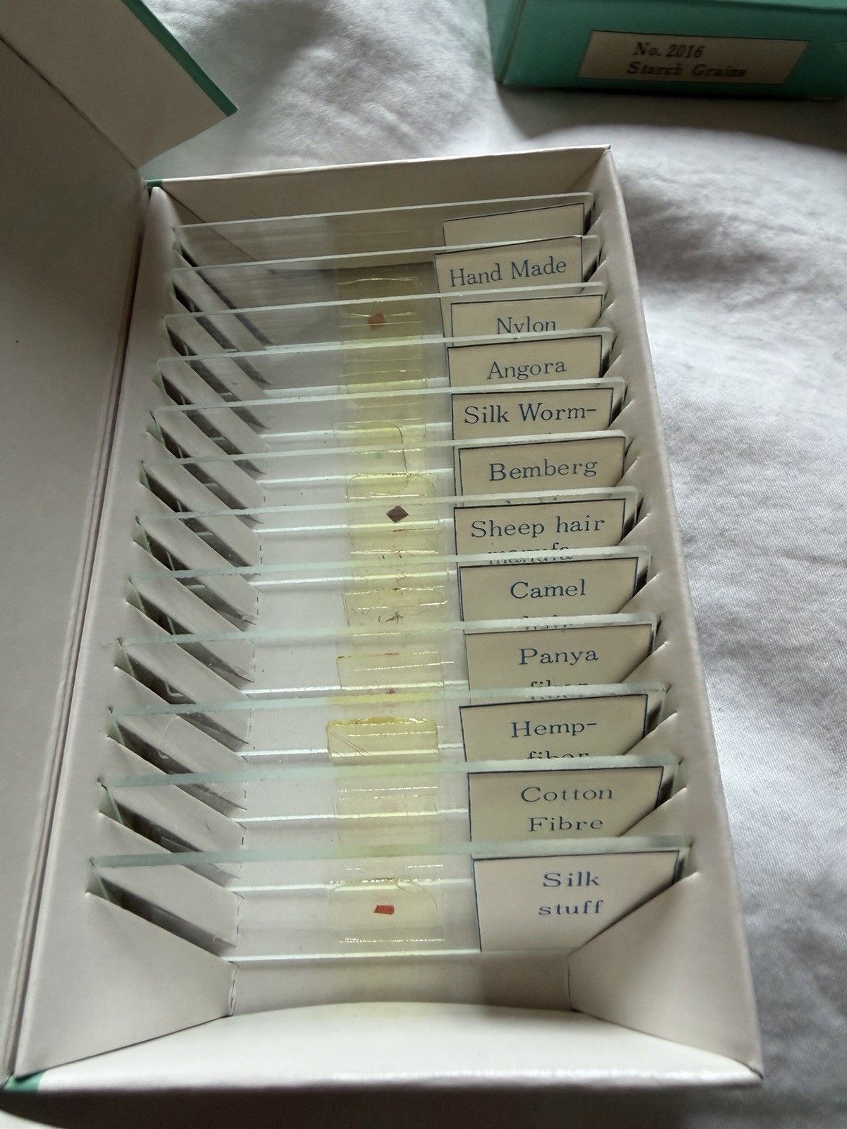 8 Vintage Microscope Slide Boxes. Prepared slides