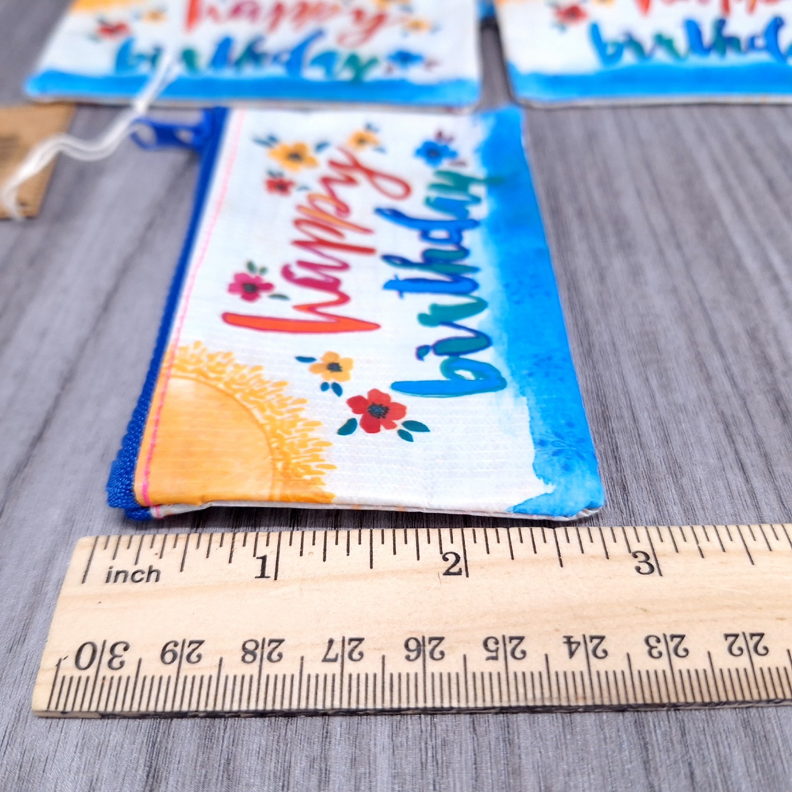 Natural Life Happy Birthday BOHO Recycled Coin Purse Gift Pouches