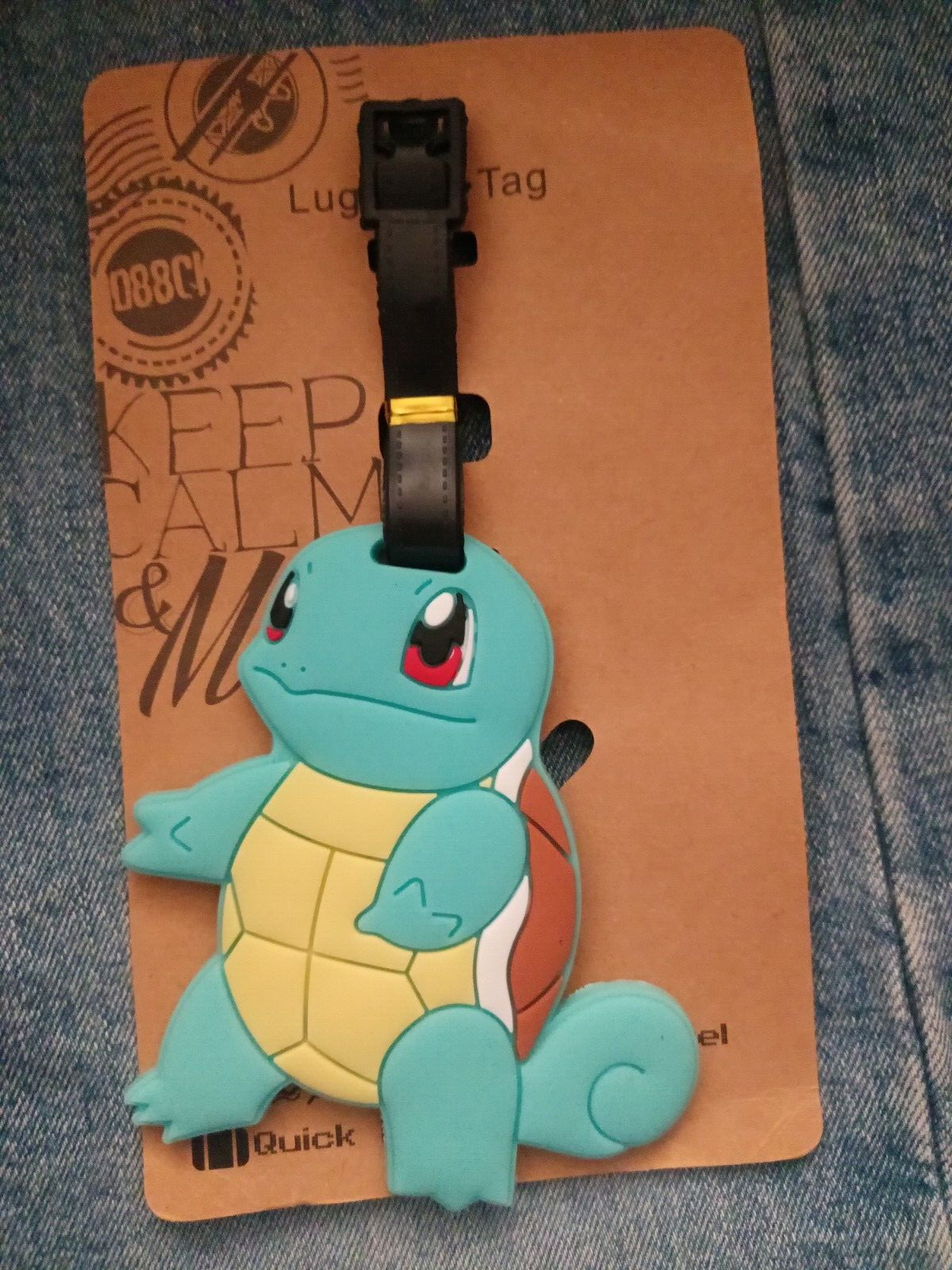 SQUIRTLE LUGGAGE TAG / BACKPACK HANGER - NEXT DAY SHIPPING