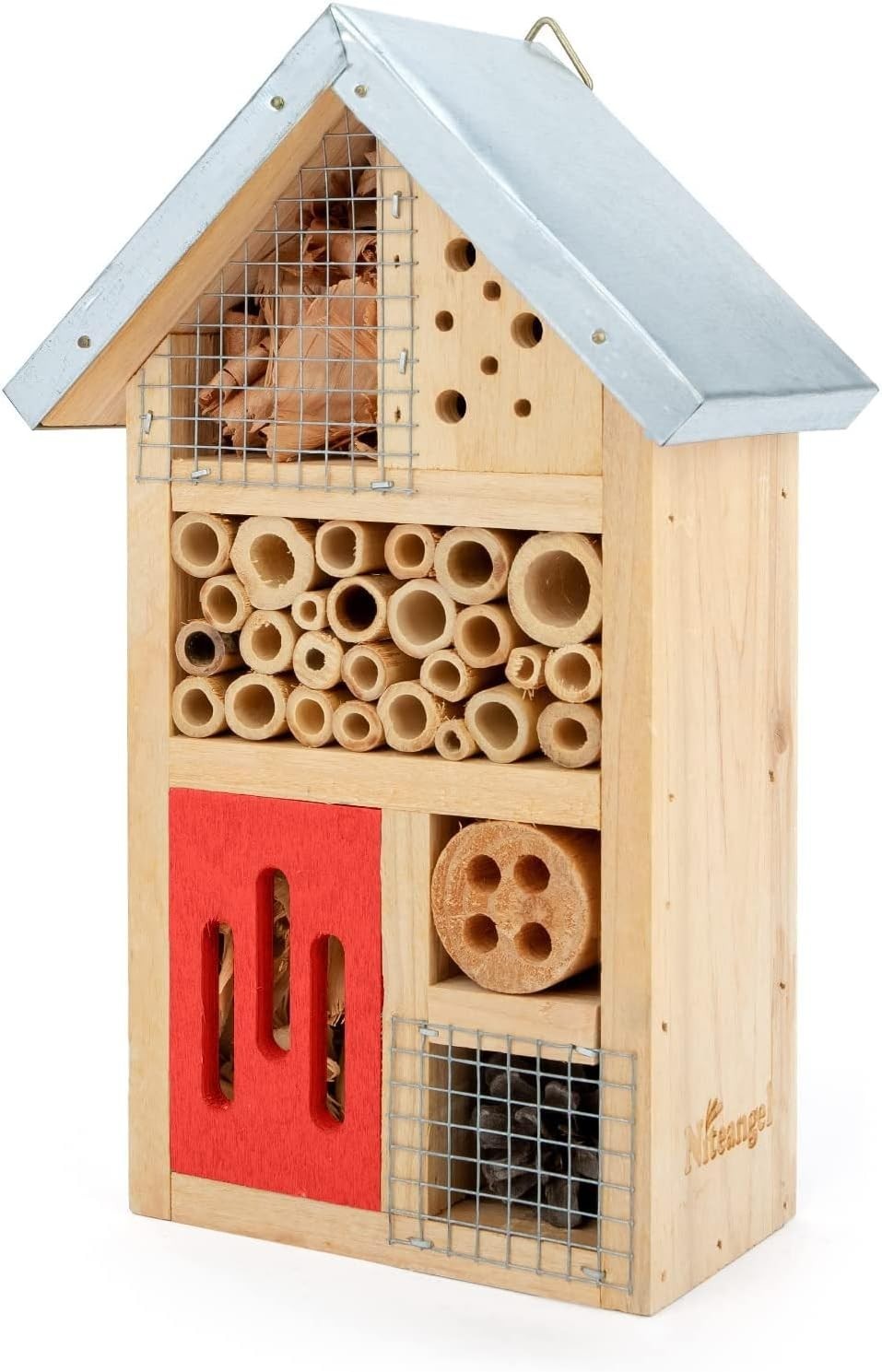 Compact Garden Insect House for Ladybugs, Bees & Butterflies – 3.5 x 6 x 10 in