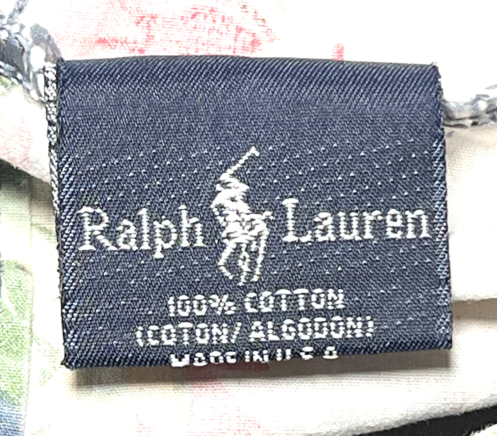 (2) RALPH LAUREN Kimberly Floral Pillowcases Blue Cotton Cabbage Roses King Size