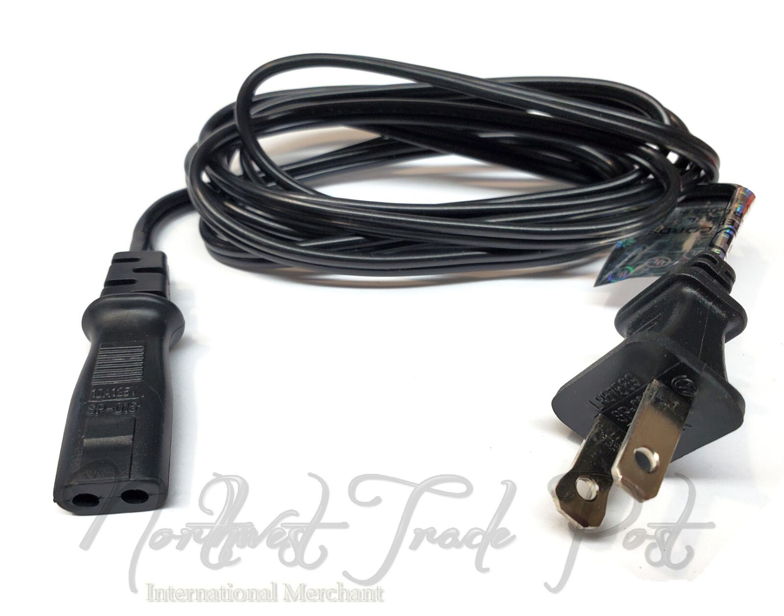 2-Pin Oval Power Cord for Technics Turntable Record Player Model SL-B350 SL-10 +