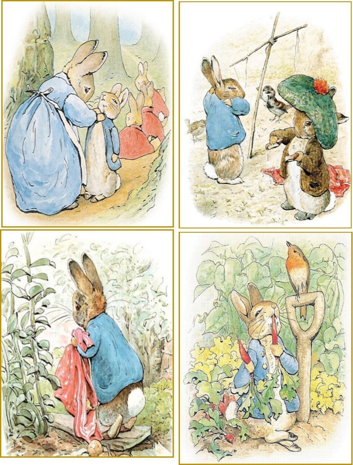 8 BEATRIX POTTER PETER RABBIT STATIONERY WITH ORGANZA BAG
