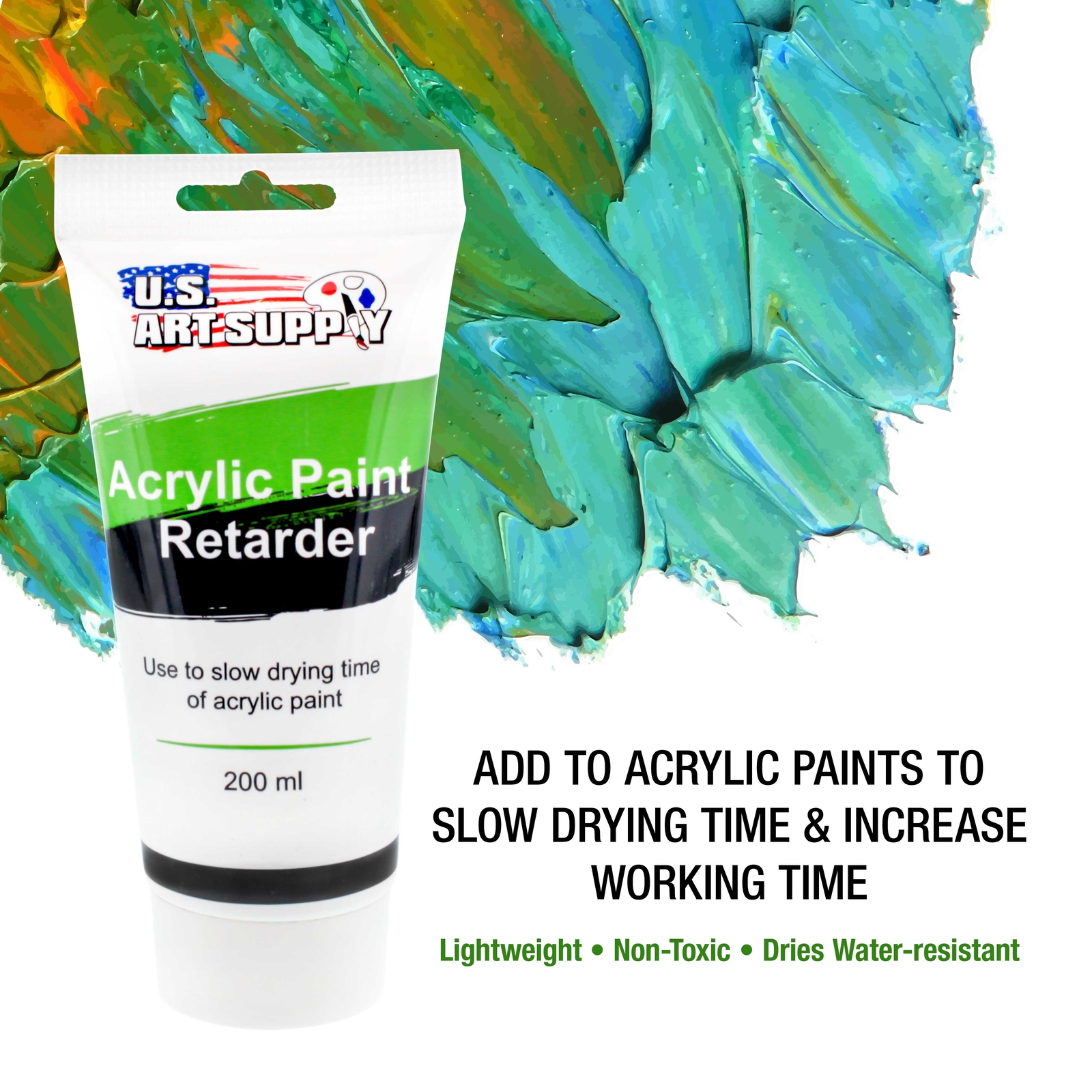 U.S. Art Supply Acrylic Retarder Acrylic Medium, 200ml Tube