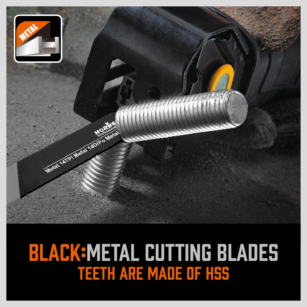 HORUSDY 34PC Metal Reciprocating Saw Blade Set & Wood Pruning Reciprocating Saw