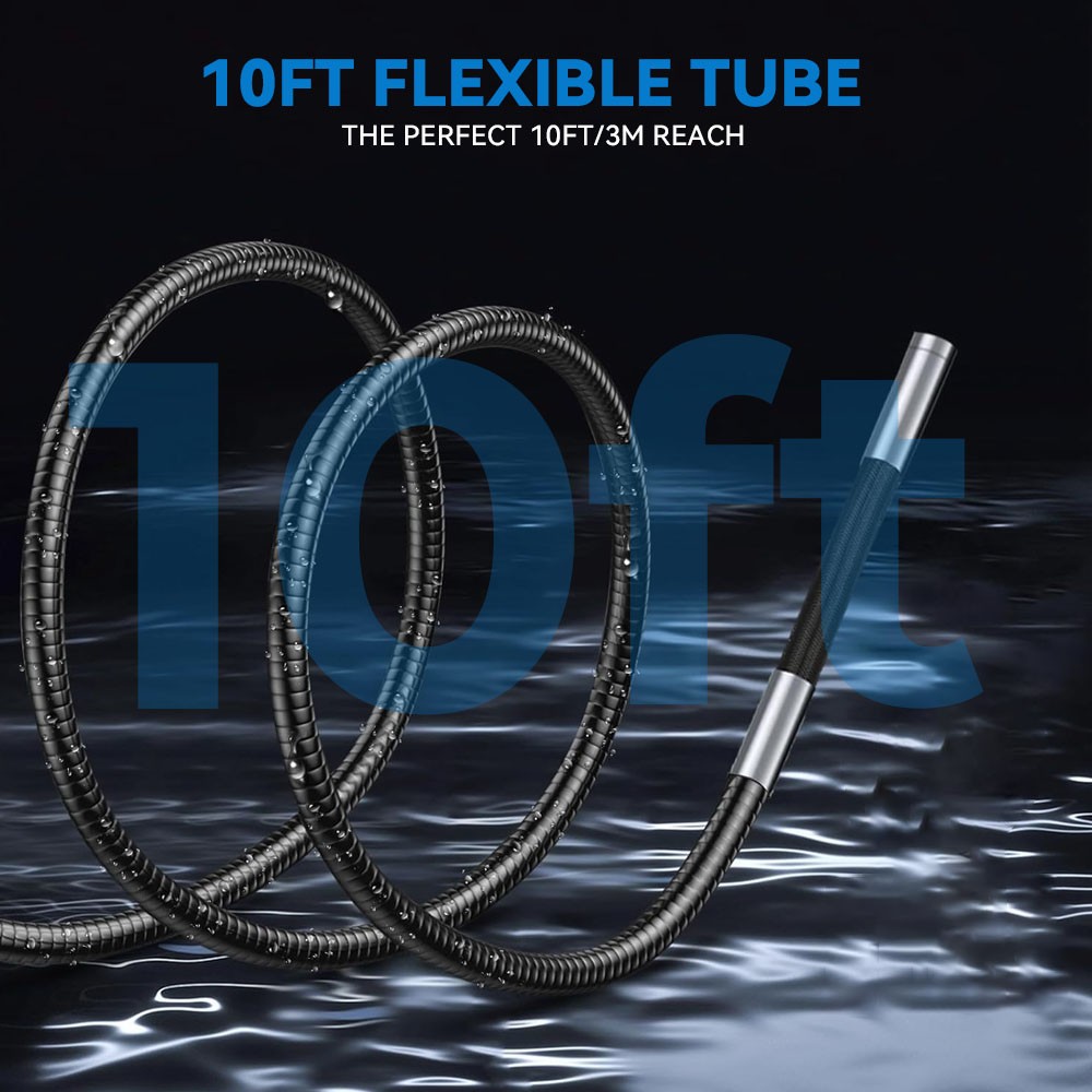 10ft/5ft Ralcam Articulating Borescope Camera 360° Joystick Endoscope Semi Rigid
