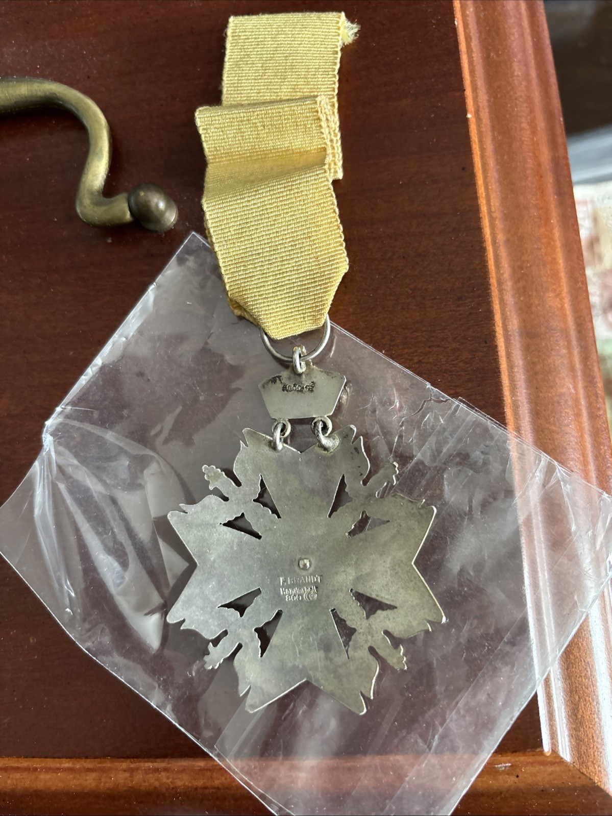 1931 800 Silver Double Maker Marked Engraved German medal