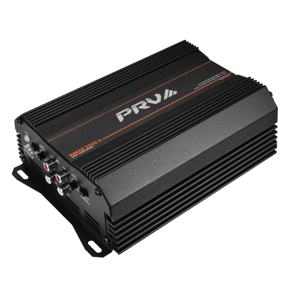 PRV MDX2000.4 2 Ohm Mini 4 Channel 4x 500 Watts Amp Compact Car Audio Amplifier