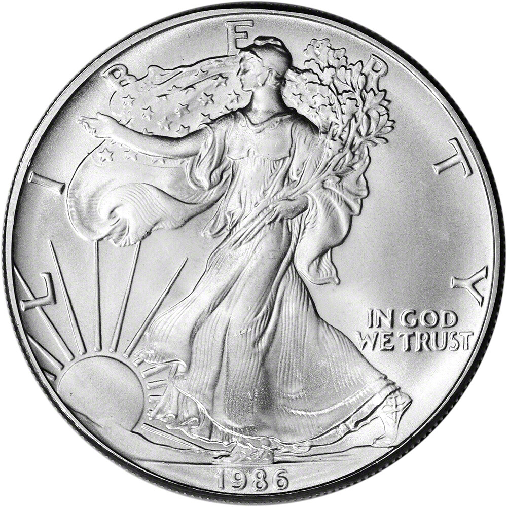 1986 American Silver Eagle Coin - NGC MS69