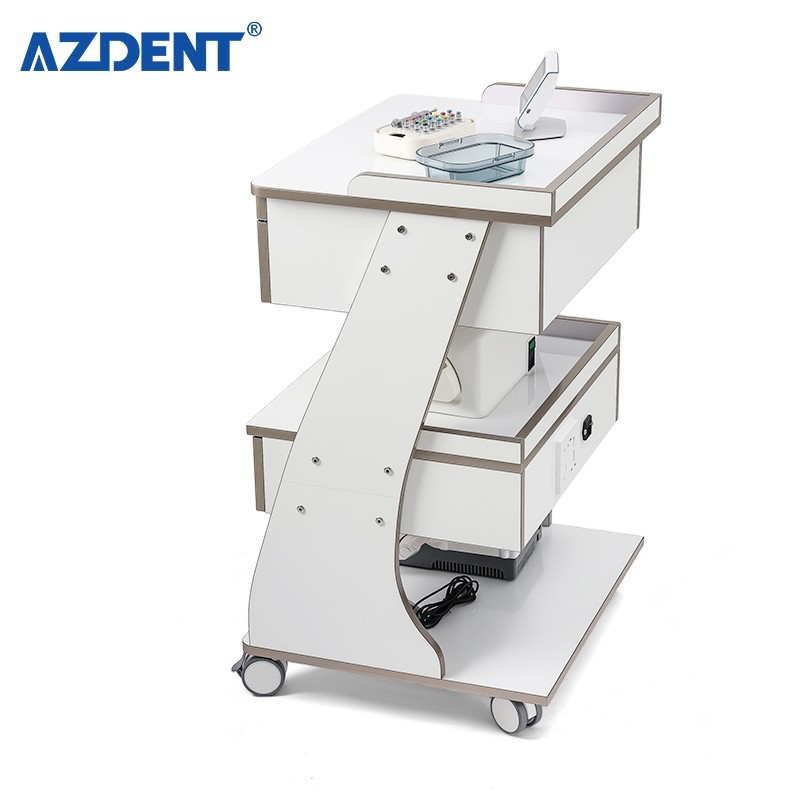 Dental Médico Carro Mueble de Almacenamiento con Cajones y Toma de Corriente