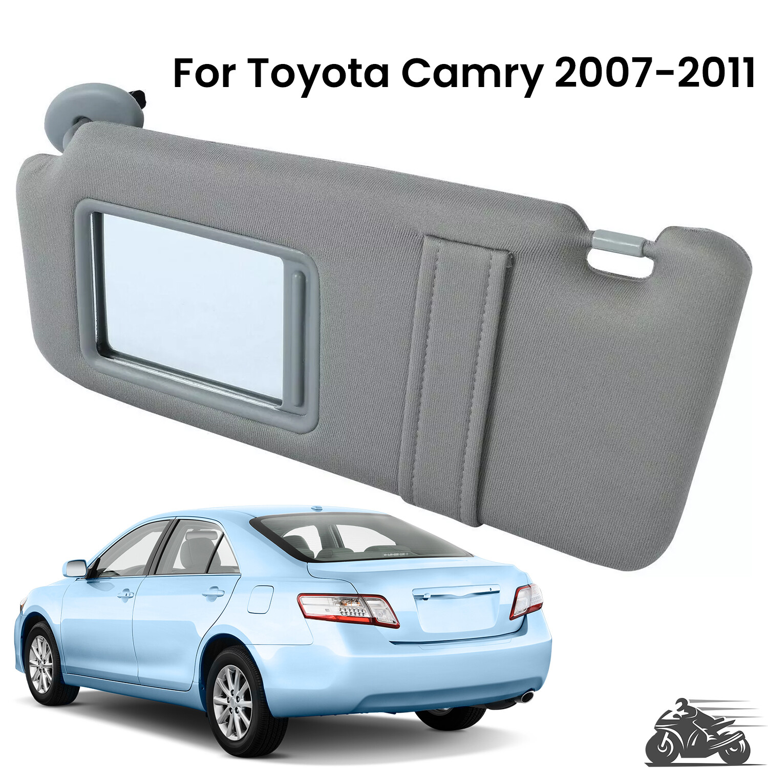 Gray Sun Visor for Toyota Camry 2007-2011 Driver Side w/ Sunroof