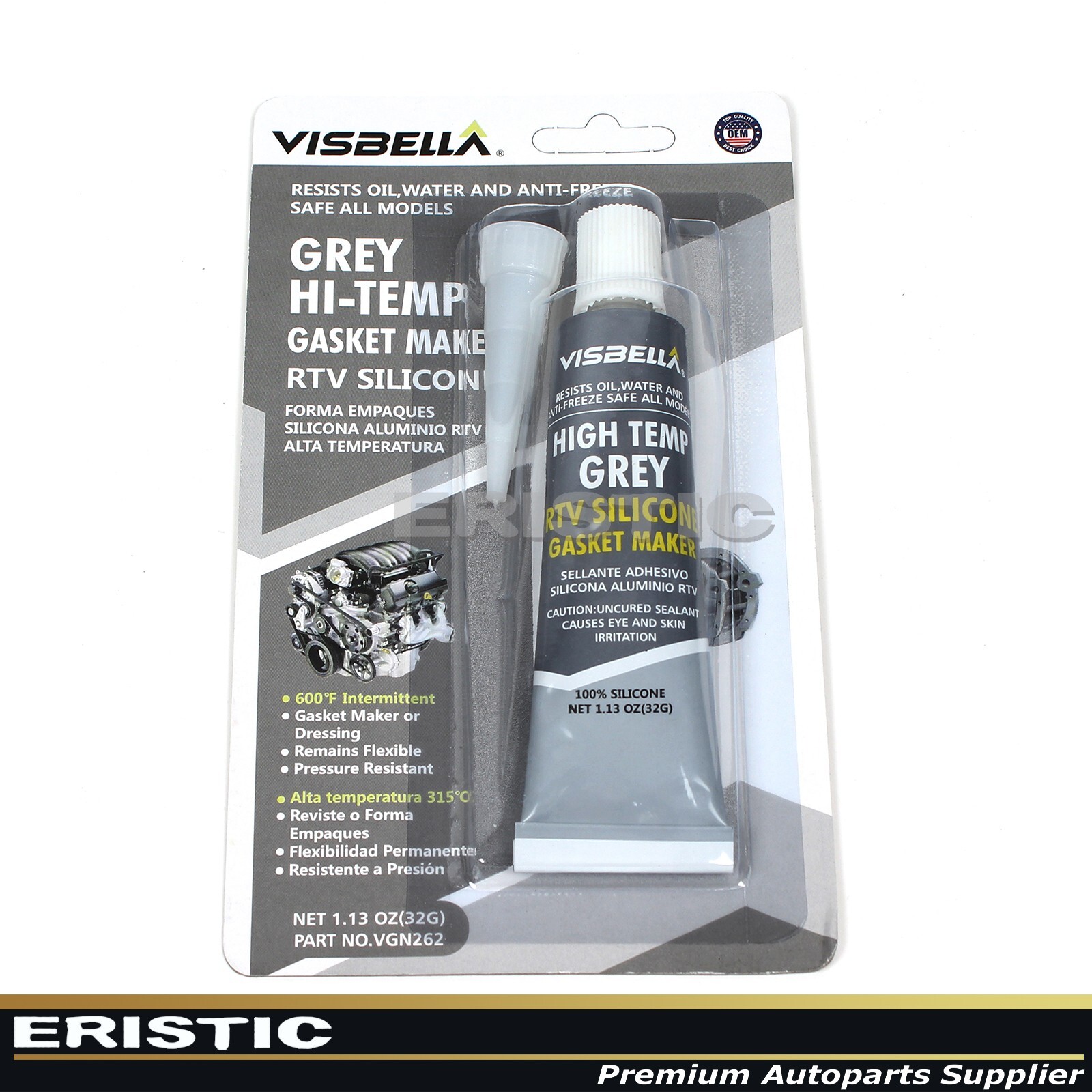 RTV Hi-Temp Gasket Silicone Maker for All Vehicles Resist Oil/Water Anti-Freeze