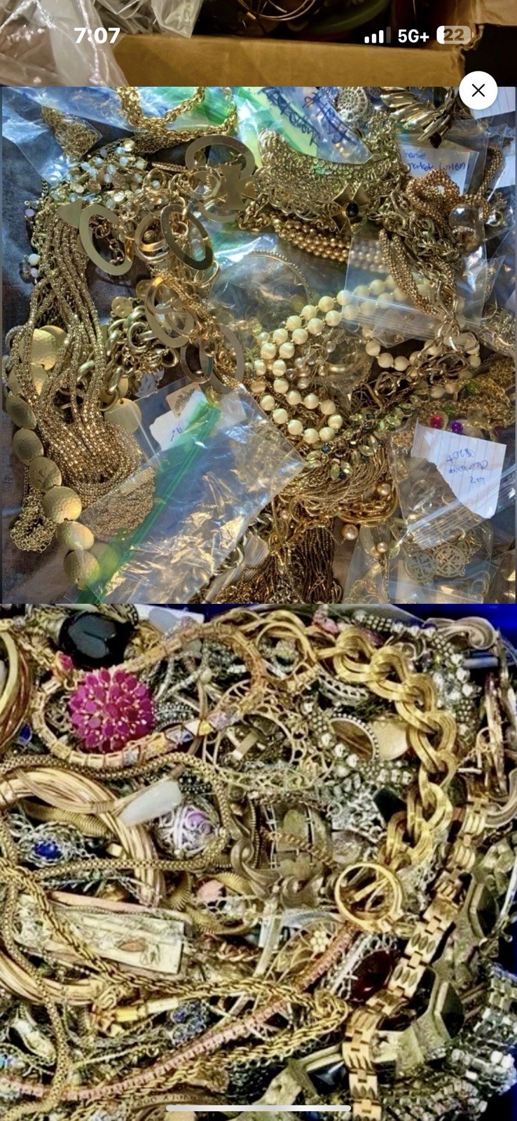 ⚜️ 2 LB Tangled Jewelry Treasure Lot ⚜️ Gold & Silver Tone Chains | Unsearched