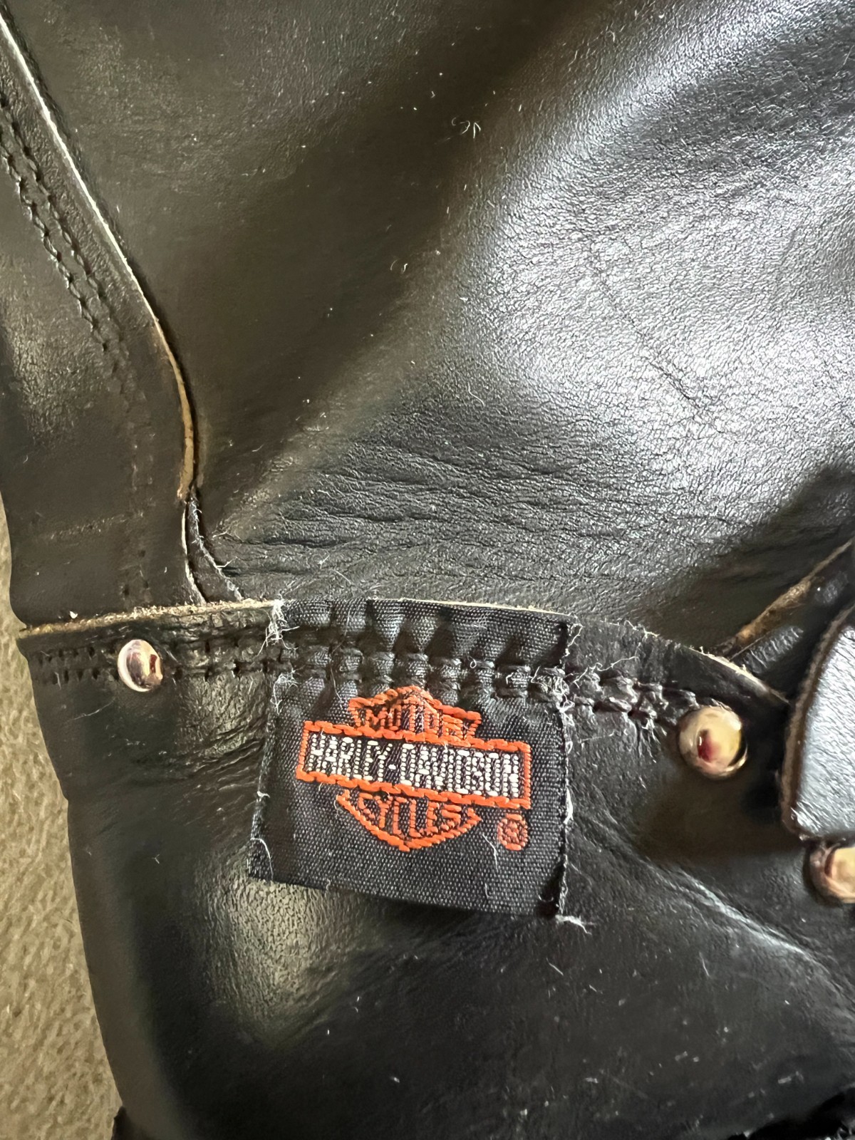 HARLEY-DAVIDSON Womens BOOTS 8 Black kazak Bicker low heel genuine leather shoes