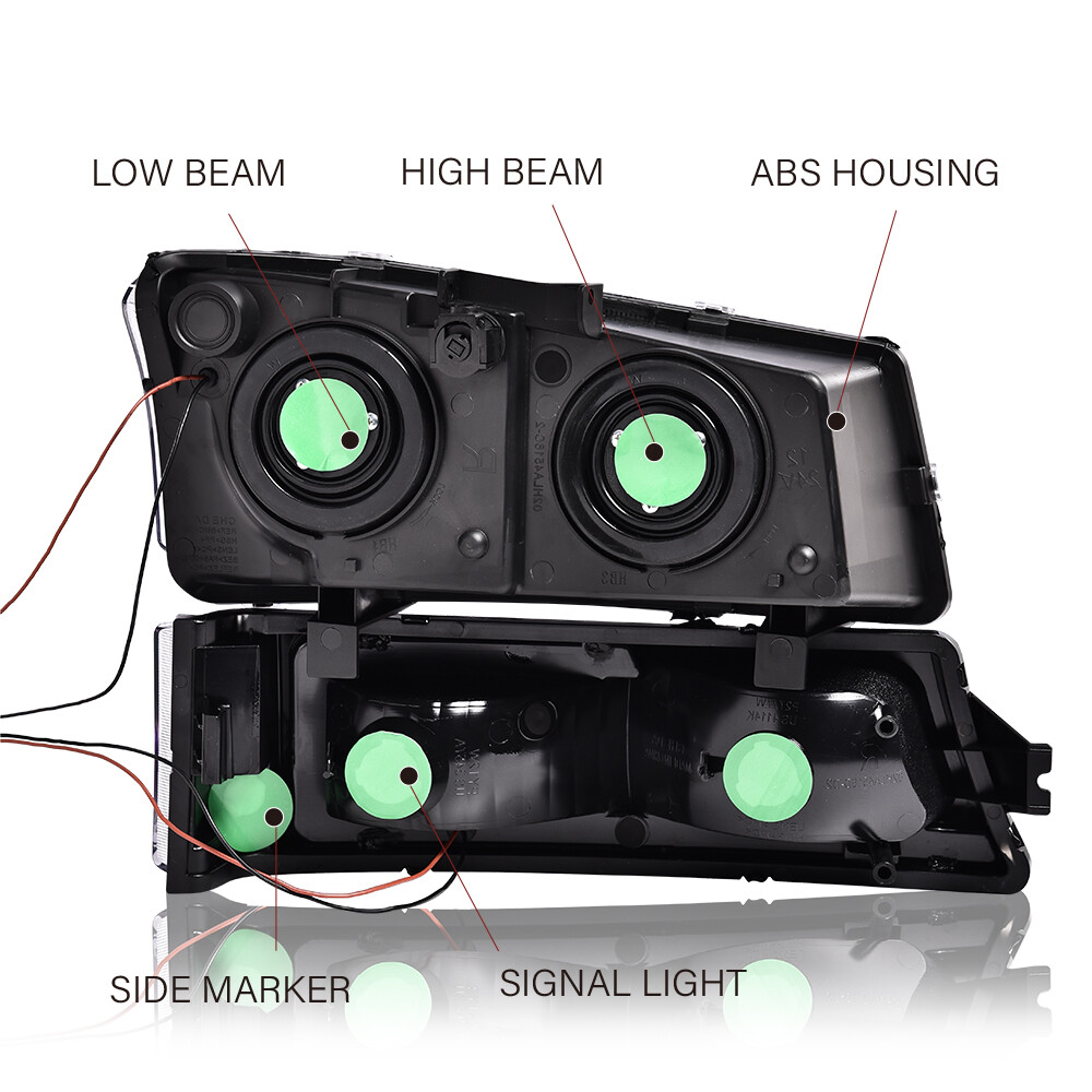 Fit For 03-07 Silverado New LED DRL Headlight Bumper Lamp & Tail Light