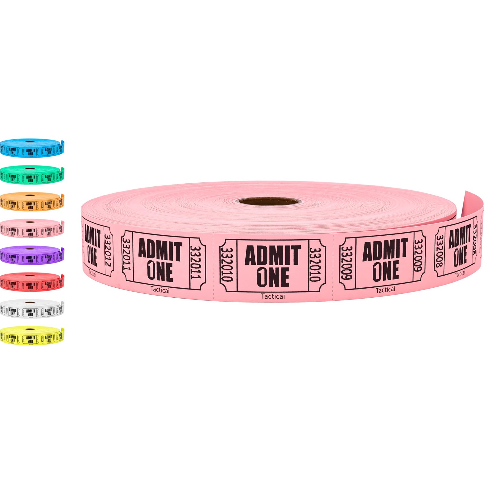 Raffle Tickets 2000 Admit One Single Roll Event Class Reward Pink