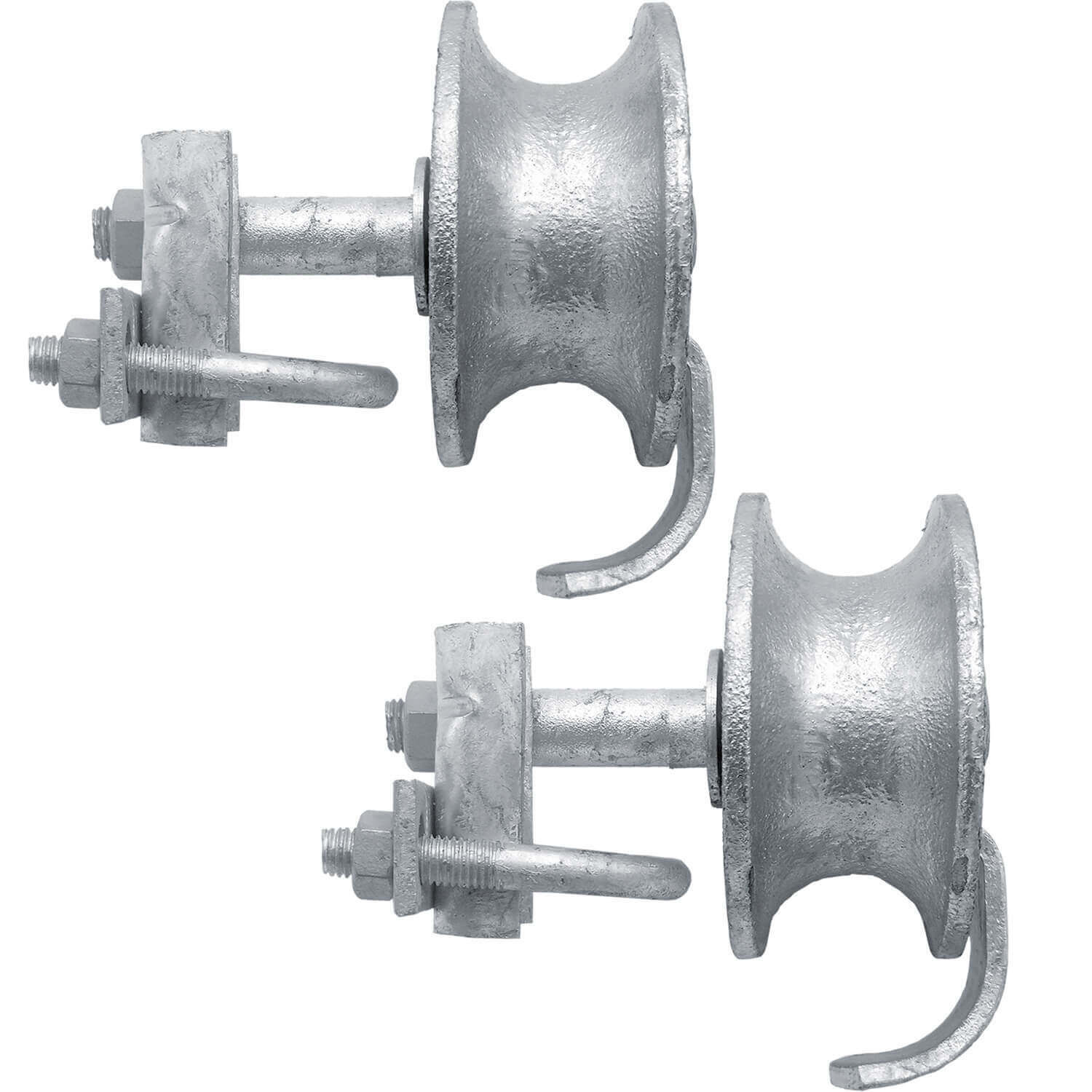 6" CHAIN LINK WALL MOUNTED ROLLING GATE HARDWARE KIT: Heavy Duty Galvanized