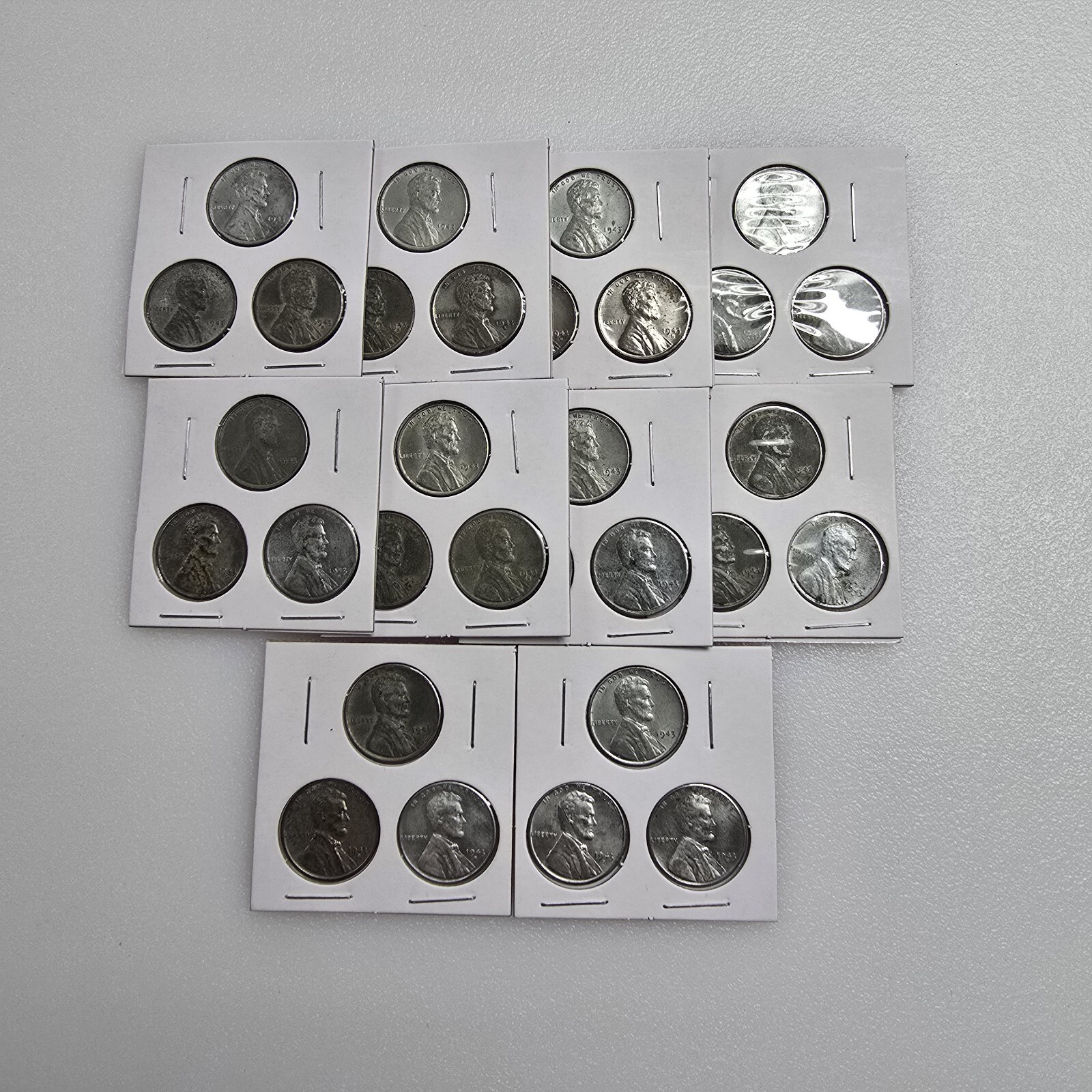 1943 P D S **STEEL Wheat Head Lincoln Cent 3 Coin Set,** Penny Lot 