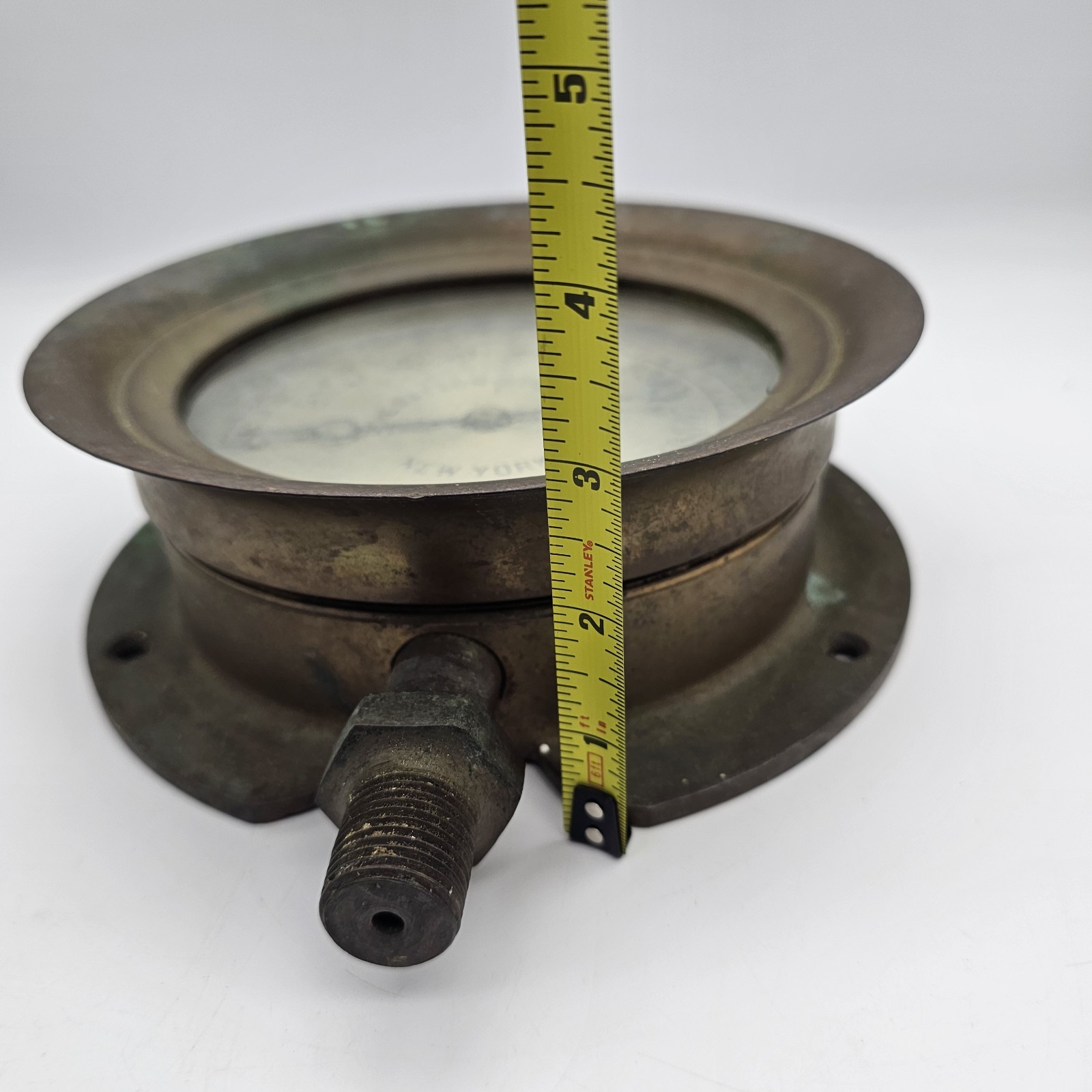 Watson Stillman Antique Brass Pressure Gauge 10,000 PSI
