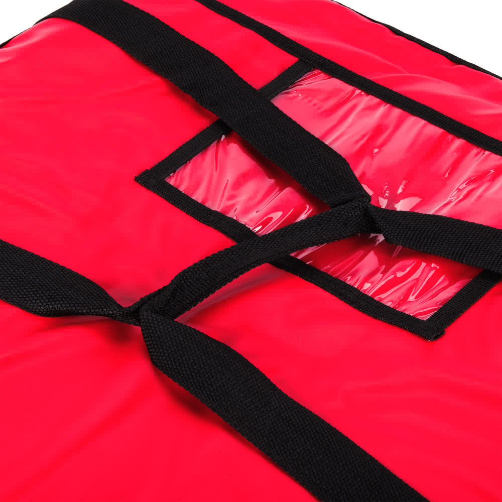 6 PACK 20" x 20" x 12" Red Vinyl Insulated 16" & 18" Pizza Food Delivery Bag