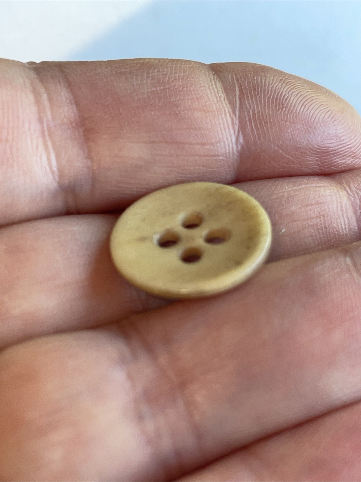 Set Of 6 bone civil war reenactment 4 hole Scooped Front buttons Approx 11/16”