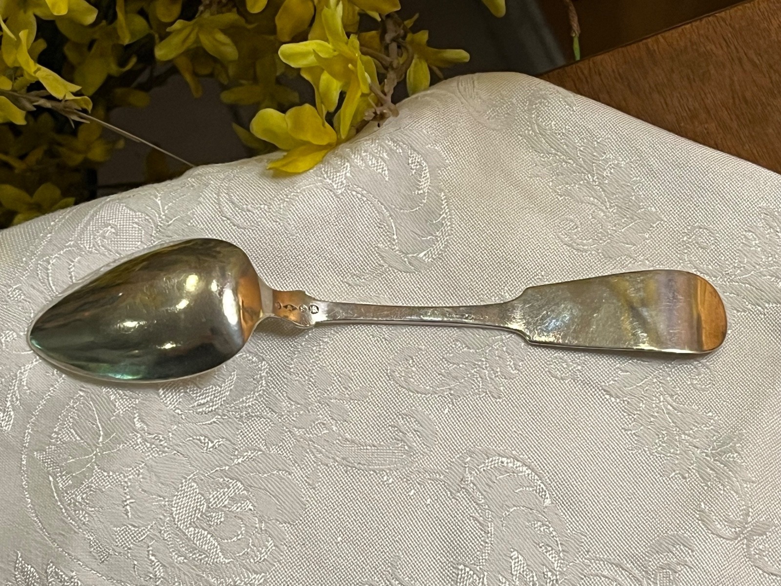 Antique Coin Silver Spoon By Hotchkiss & Schreuder / L L Mason Monogrammed