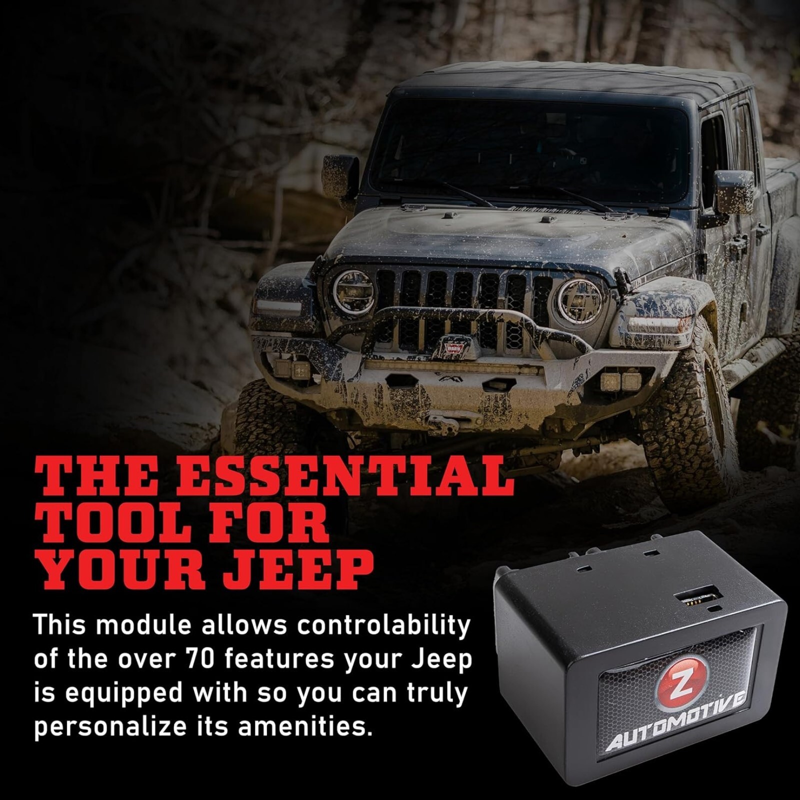 Z Automotive OBD2 Plug-In Tazer JL Mini Module for Wrangler JL 4XE Gladiator JT